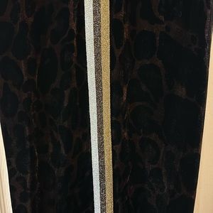 Johnny Was NWT Leopard Velvet Jogger, Size XL